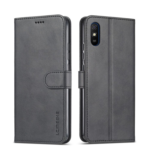 LC.IMEEKE Wallet Stand Leather Mobile Phone Cover for Xiaomi Redmi 9A