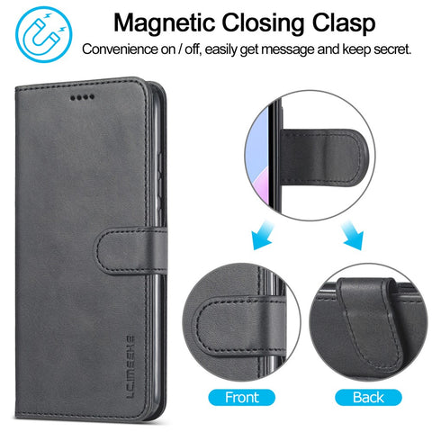 LC.IMEEKE Wallet Stand Leather Mobile Phone Cover for Xiaomi Redmi 9A