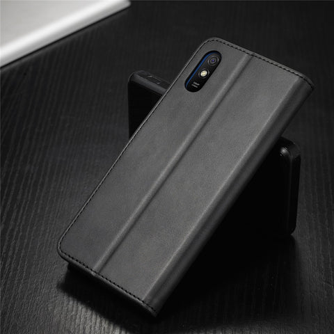 LC.IMEEKE Wallet Stand Leather Mobile Phone Cover for Xiaomi Redmi 9A
