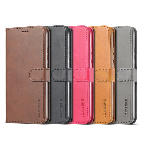 LC.IMEEKE Wallet Stand Leather Mobile Phone Cover for Xiaomi Redmi 9A