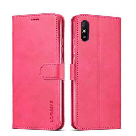 LC.IMEEKE Wallet Stand Leather Mobile Phone Cover for Xiaomi Redmi 9A