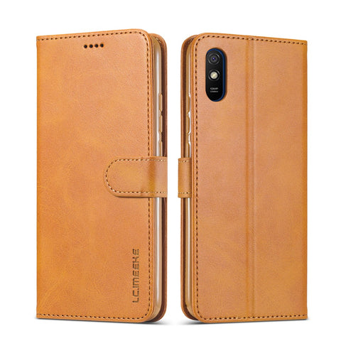 LC.IMEEKE Wallet Stand Leather Mobile Phone Cover for Xiaomi Redmi 9A