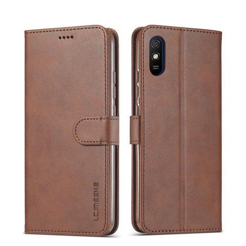 LC.IMEEKE Wallet Stand Leather Mobile Phone Cover for Xiaomi Redmi 9A