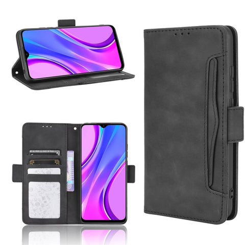 PU Leather Wallet Stand Cover Case for Xiaomi Redmi 9 (India)/Xiaomi Redmi 9C/Redmi 9C NFC/Redmi 10A