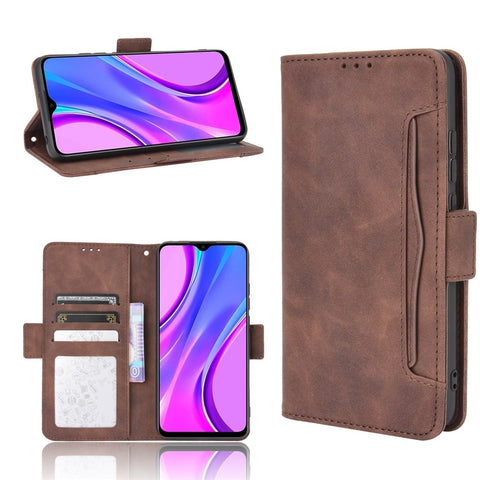 PU Leather Wallet Stand Cover Case for Xiaomi Redmi 9 (India)/Xiaomi Redmi 9C/Redmi 9C NFC/Redmi 10A