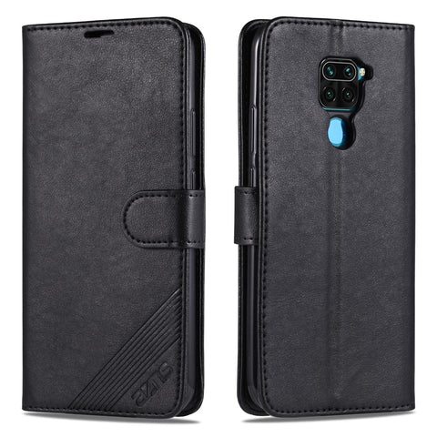 AZNS Leather Wallet Case for Xiaomi Redmi 10X 4G / Redmi Note 9