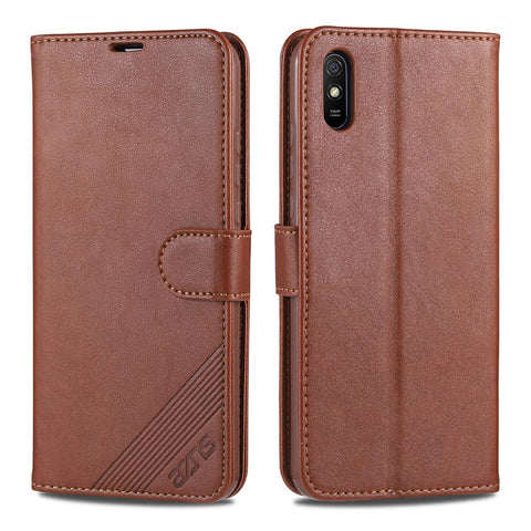 AZNS Wallet Stand Leather Protective Case for Xiaomi Redmi 9A