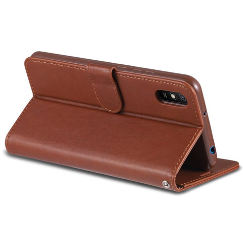 AZNS Wallet Stand Leather Protective Case for Xiaomi Redmi 9A