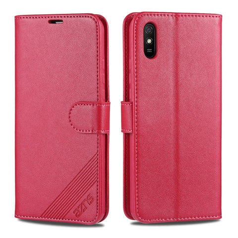 AZNS Wallet Stand Leather Protective Case for Xiaomi Redmi 9A
