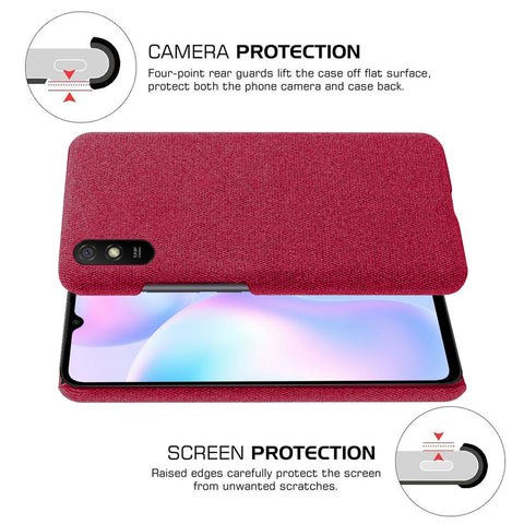 KSQ Cloth + PC Unique Design Protective Cover for Xiaomi Redmi 9A