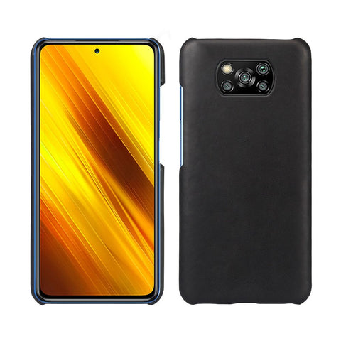 KSQ Crazy Horse PU Leather Coated Hard PC Case Phone Shell for Xiaomi Poco X3 NFC / Poco X3