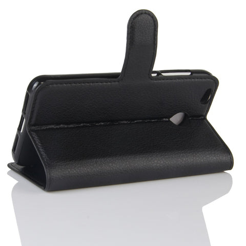 Litchi Skin Wallet Leather Stand Case for Xiaomi Redmi 4X