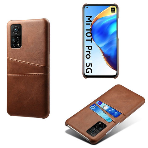 PU Leather Coated Plastic Case with Double Card Slots for Xiaomi Mi 10T Pro 5G / Mi 10T 5G / Redmi K30S