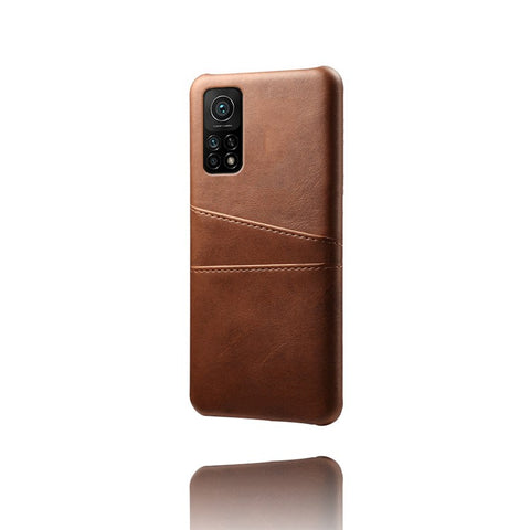 PU Leather Coated Plastic Case with Double Card Slots for Xiaomi Mi 10T Pro 5G / Mi 10T 5G / Redmi K30S