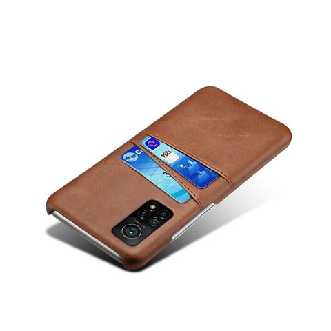 PU Leather Coated Plastic Case with Double Card Slots for Xiaomi Mi 10T Pro 5G / Mi 10T 5G / Redmi K30S