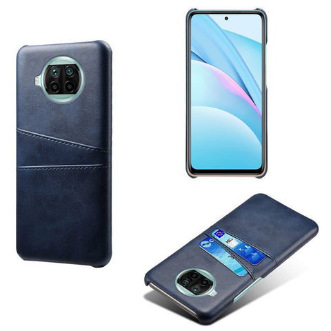KSQ PU Leather Coated Hard PC Cover with Double Card Slots for Xiaomi Mi 10T Lite 5G/Mi 10i 5G/Redmi Note 9 Pro 5G