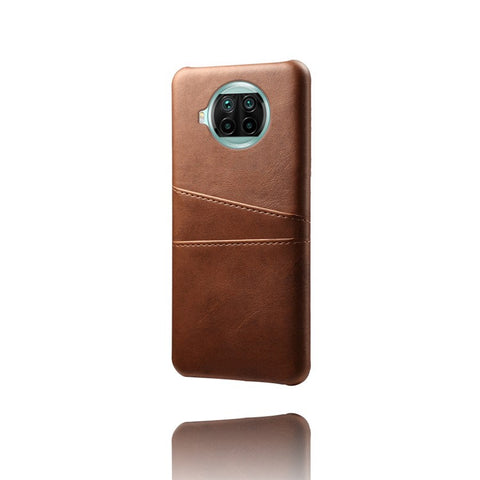 KSQ PU Leather Coated Hard PC Cover with Double Card Slots for Xiaomi Mi 10T Lite 5G/Mi 10i 5G/Redmi Note 9 Pro 5G
