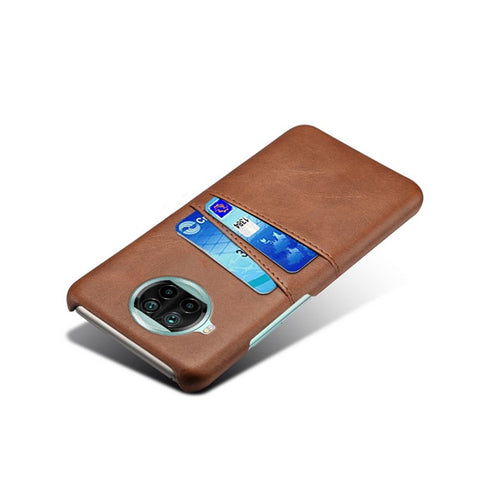 KSQ PU Leather Coated Hard PC Cover with Double Card Slots for Xiaomi Mi 10T Lite 5G/Mi 10i 5G/Redmi Note 9 Pro 5G
