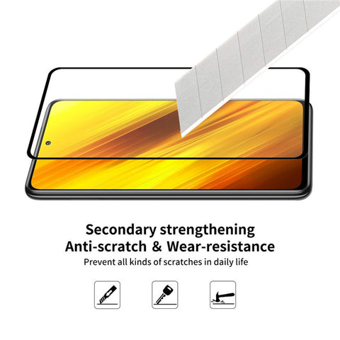 ENKAY ENK-PC0622 2 in 1 Clear TPU Case + [Complete Cover] 0.26mm 9H 2.5D Tempered Glass Full Glue Screen Film for Xiaomi Poco X3/Poco X3 NFC