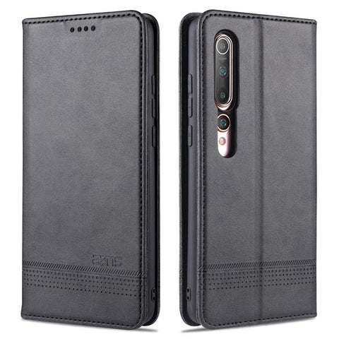 AZNS Auto-absorbed Leather Wallet Stand Case for Xiaomi Mi 10/10 Pro Phone Cover