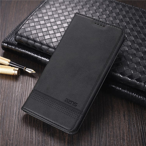 AZNS Auto-absorbed Leather Wallet Stand Case for Xiaomi Mi 10/10 Pro Phone Cover