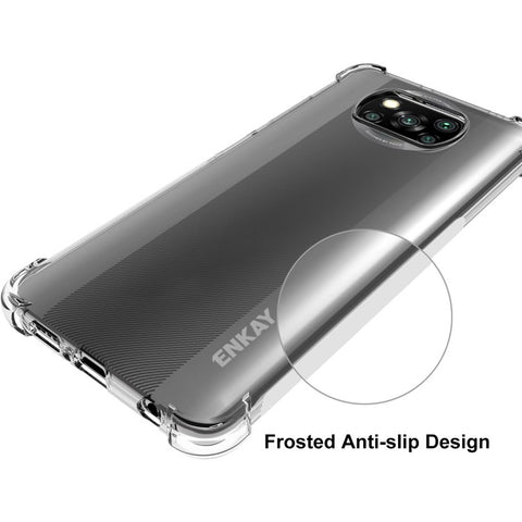 ENKAY HAT PRINCE ENK-PC062 Shockproof Clear TPU Case for Xiaomi Poco X3/X3 NFC