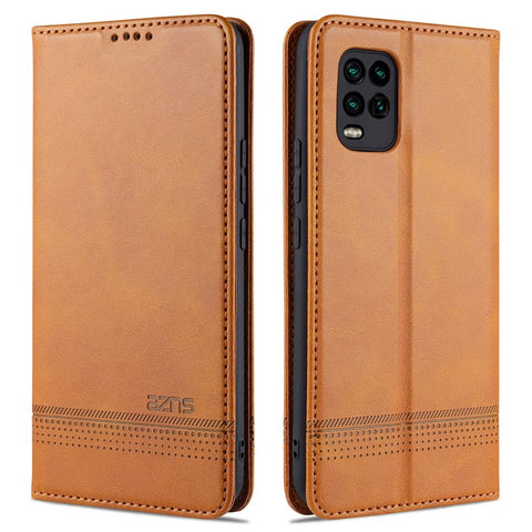 AZNS for Xiaomi Mi 10 Lite 5G Auto-absorbed Leather Wallet Shell Case