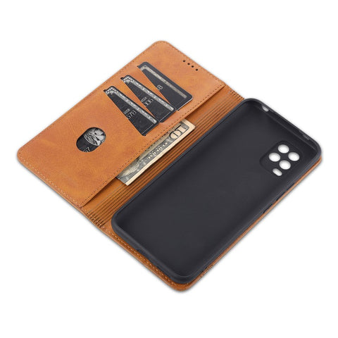 AZNS for Xiaomi Mi 10 Lite 5G Auto-absorbed Leather Wallet Shell Case