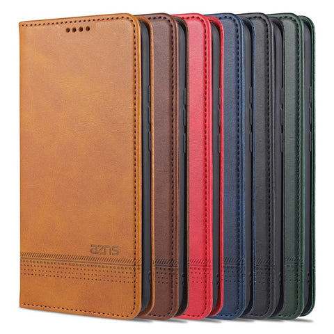 AZNS for Xiaomi Mi 10 Lite 5G Auto-absorbed Leather Wallet Shell Case