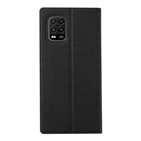 VILI DMX for Xiaomi Mi 10 Lite 5G/Redmi Note 9 Pro 5G Cross Texture Leather Stand Case