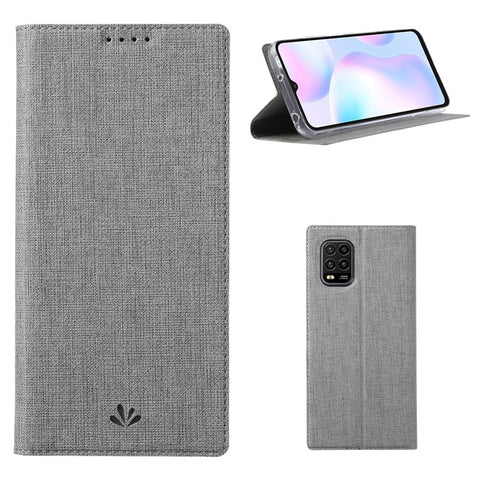 VILI DMX for Xiaomi Mi 10 Lite 5G/Redmi Note 9 Pro 5G Cross Texture Leather Stand Case