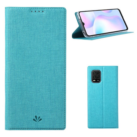 VILI DMX for Xiaomi Mi 10 Lite 5G/Redmi Note 9 Pro 5G Cross Texture Leather Stand Case
