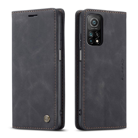 CASEME 013 Series Auto-absorbed Leather Stand Wallet Cover Case for Xiaomi Mi 10T 5G / Mi 10T Pro 5G