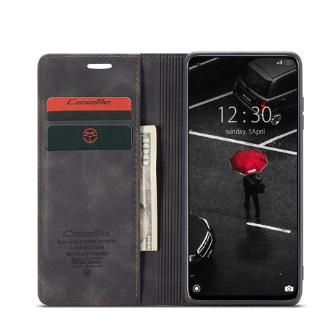 CASEME 013 Series Auto-absorbed Leather Stand Wallet Cover Case for Xiaomi Mi 10T 5G / Mi 10T Pro 5G