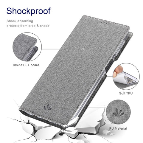 VILI DMX Series Leather Case with Stand and Card Slot for Xiaomi Poco X3/Poco X3 NFC