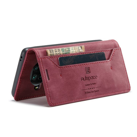 AUTSPACE A01 Series RFID Blocking Retro Matte Leather Case Wallet for Xiaomi Mi 10T Lite 5G/ Mi 10i 5G/Note 9 Pro 5G
