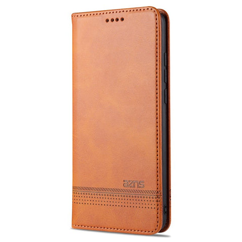 AZNS Auto-absorbed PU Leather + TPU Wallet Stand Phone Cover Case for Xiaomi Mi Note 10 Lite