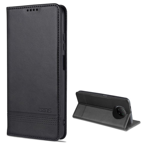 AZNS Automatic Suction Design Leather Wallet Mobile Phone Stand Case for Xiaomi Redmi Note 9 5G/Redmi Note 9T 5G