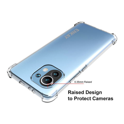 HAT-PRINCE ENKAY ENK-PC0972 2 in 1 Anti-Drop Anti-slip Shockproof Transparent TPU Cover Case + PET Full Screen Protector Film for Xiaomi Mi 11