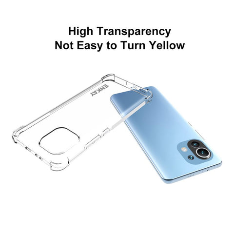 HAT-PRINCE ENKAY ENK-PC0972 2 in 1 Anti-Drop Anti-slip Shockproof Transparent TPU Cover Case + PET Full Screen Protector Film for Xiaomi Mi 11