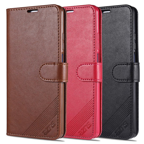 AZNS Wallet Stand Leather Case Shell for Xiaomi Redmi Note 9 Pro 5G/10T Lite 5G