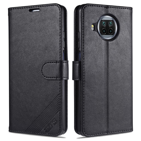 AZNS Wallet Stand Leather Case Shell for Xiaomi Redmi Note 9 Pro 5G/10T Lite 5G
