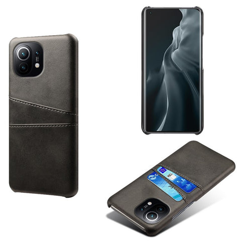 KSQ PU Leather+Plastic Case with 2 Card Slots for Xiaomi Mi 11