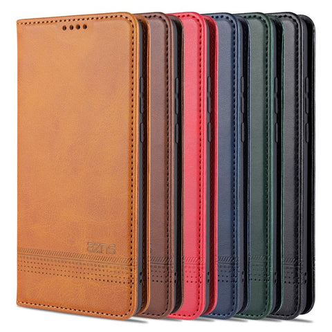 AZNS Auto-absorbed Magnetic Stand Wallet Leather Mobile Shell Case for Xiaomi Mi 11