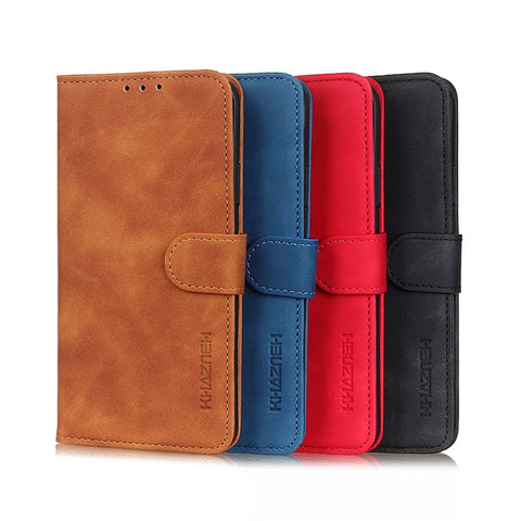 KHAZNEH Retro Style Flip PU Leather Case Wallet Cover for Xiaomi Redmi K40/K40 Pro/K40 Pro+/Mi 11i/Poco F3