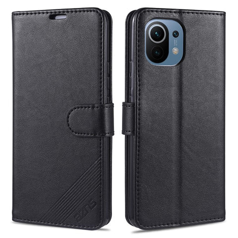 AZNS Wallet Stand Leather Protective Case for Xiaomi Mi 11