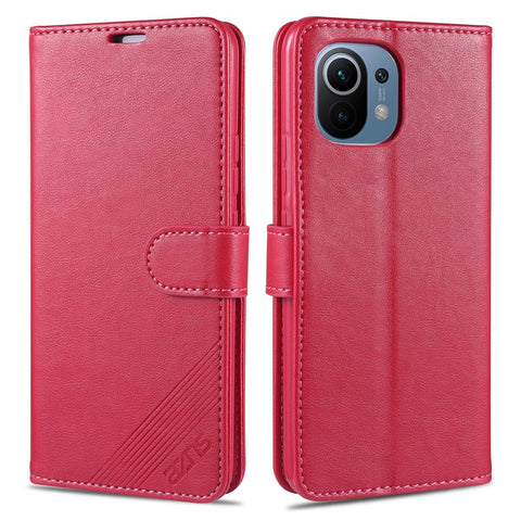 AZNS Wallet Stand Leather Protective Case for Xiaomi Mi 11