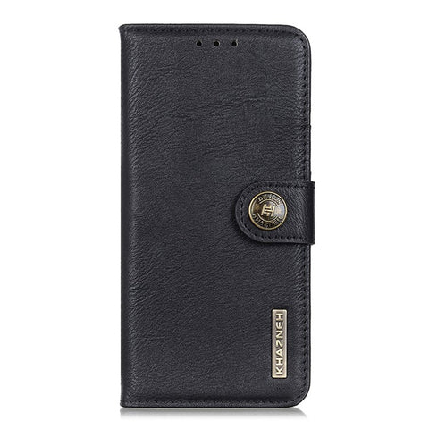 KHAZNEH Magnetic Buckle Design Wallet PU Leather Phone Stand Shell Case for Xiaomi Redmi Note 10 Pro