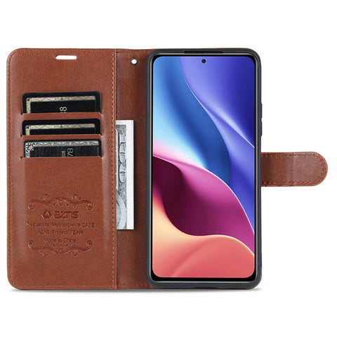 AZNS Wallet Stand Leather Protective Case for Xiaomi Redmi K40/K40 Pro / Xiaomi Poco F3