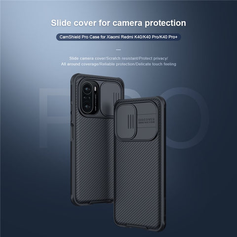 NILLKIN CamShield Case for Xiaomi Poco F3 / Redmi K40 / K40 Pro / K40 Pro+ Slide Camera Cover PC Hard Phone Case Cover